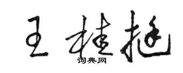 骆恒光王桂挺草书个性签名怎么写