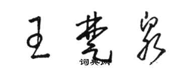 骆恒光王楚泉草书个性签名怎么写