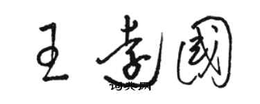 骆恒光王远国草书个性签名怎么写