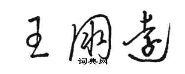 骆恒光王朋远草书个性签名怎么写