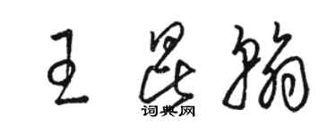 骆恒光王昆翰草书个性签名怎么写