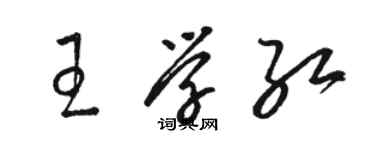 骆恒光王学红草书个性签名怎么写
