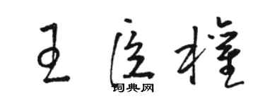 骆恒光王臣权草书个性签名怎么写