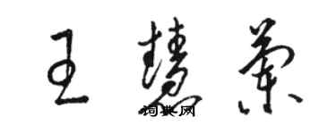 骆恒光王慧兰草书个性签名怎么写
