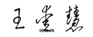 骆恒光王爱慧草书个性签名怎么写