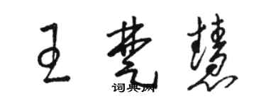 骆恒光王楚慧草书个性签名怎么写