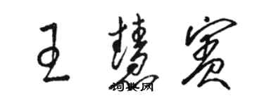骆恒光王慧宾草书个性签名怎么写