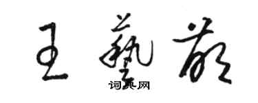 骆恒光王艺萌草书个性签名怎么写