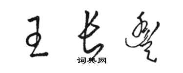 骆恒光王长丰草书个性签名怎么写