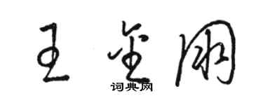 骆恒光王金朋草书个性签名怎么写