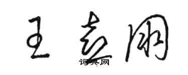 骆恒光王喜朋草书个性签名怎么写