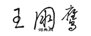 骆恒光王朋鹰草书个性签名怎么写