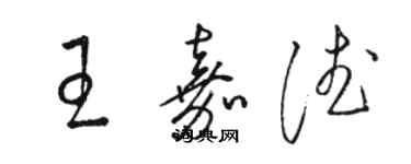 骆恒光王嘉德草书个性签名怎么写