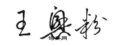 骆恒光王兴粉草书个性签名怎么写