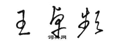 骆恒光王卓频草书个性签名怎么写