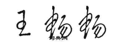 骆恒光王畅畅草书个性签名怎么写