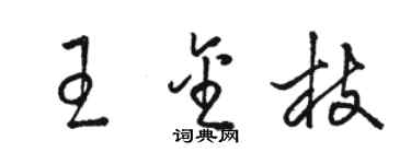骆恒光王金枝草书个性签名怎么写