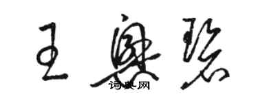 骆恒光王兴碧草书个性签名怎么写