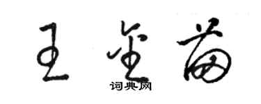 骆恒光王金苗草书个性签名怎么写