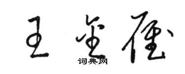 骆恒光王金雁草书个性签名怎么写