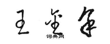 骆恒光王金余草书个性签名怎么写