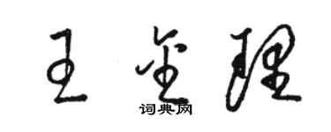 骆恒光王金理草书个性签名怎么写