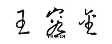 骆恒光王容金草书个性签名怎么写