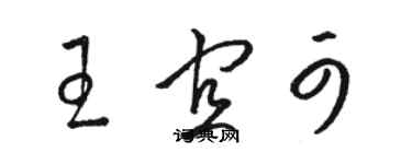 骆恒光王宜可草书个性签名怎么写