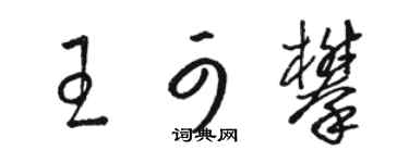 骆恒光王可攀草书个性签名怎么写