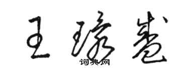 骆恒光王环盛草书个性签名怎么写