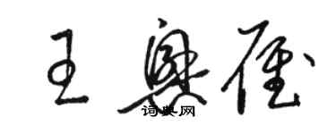 骆恒光王兴雁草书个性签名怎么写