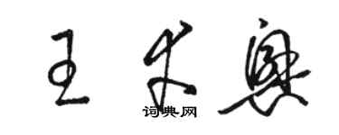 骆恒光王幸兴草书个性签名怎么写