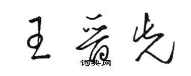 骆恒光王晋先草书个性签名怎么写