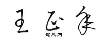 骆恒光王正年草书个性签名怎么写
