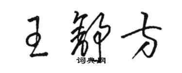 骆恒光王舒方草书个性签名怎么写