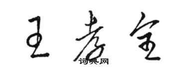 骆恒光王孝全草书个性签名怎么写