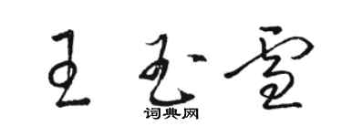 骆恒光王玉雪草书个性签名怎么写