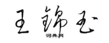 骆恒光王锦玉草书个性签名怎么写