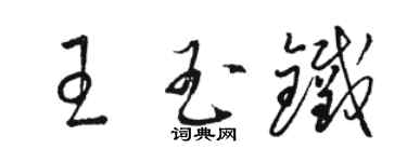 骆恒光王玉铁草书个性签名怎么写