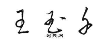 骆恒光王玉千草书个性签名怎么写