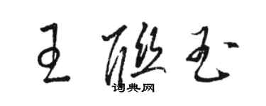 骆恒光王联玉草书个性签名怎么写