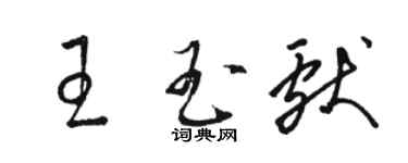 骆恒光王玉献草书个性签名怎么写