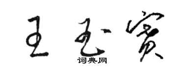 骆恒光王玉赛草书个性签名怎么写