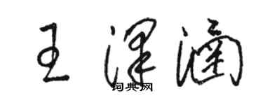 骆恒光王泽涵草书个性签名怎么写