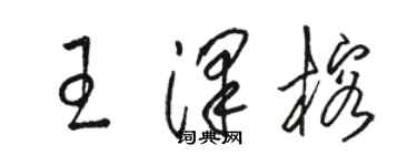 骆恒光王泽榕草书个性签名怎么写