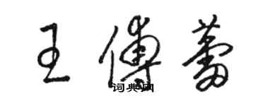 骆恒光王傅蕾草书个性签名怎么写