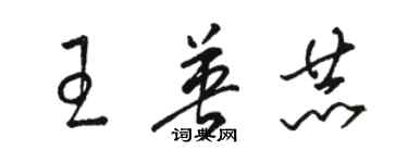 骆恒光王英赫草书个性签名怎么写