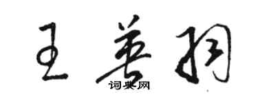骆恒光王英羽草书个性签名怎么写