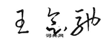 骆恒光王念驰草书个性签名怎么写