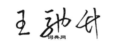 骆恒光王驰竹草书个性签名怎么写